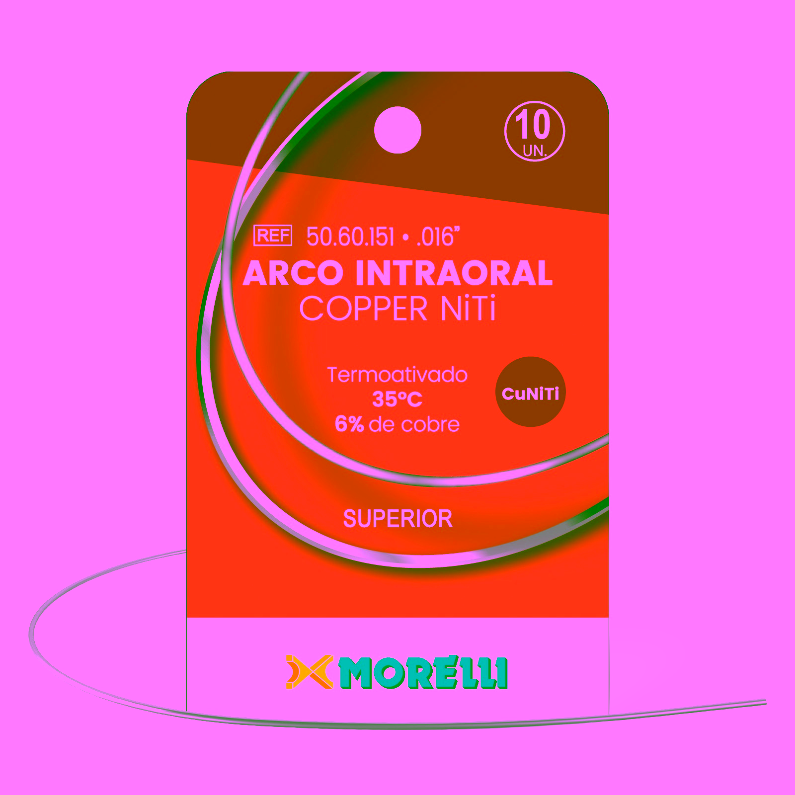 Arco Intraoral Copper NiTi 35°C Superior Redondo Ø0,40mm (.016")