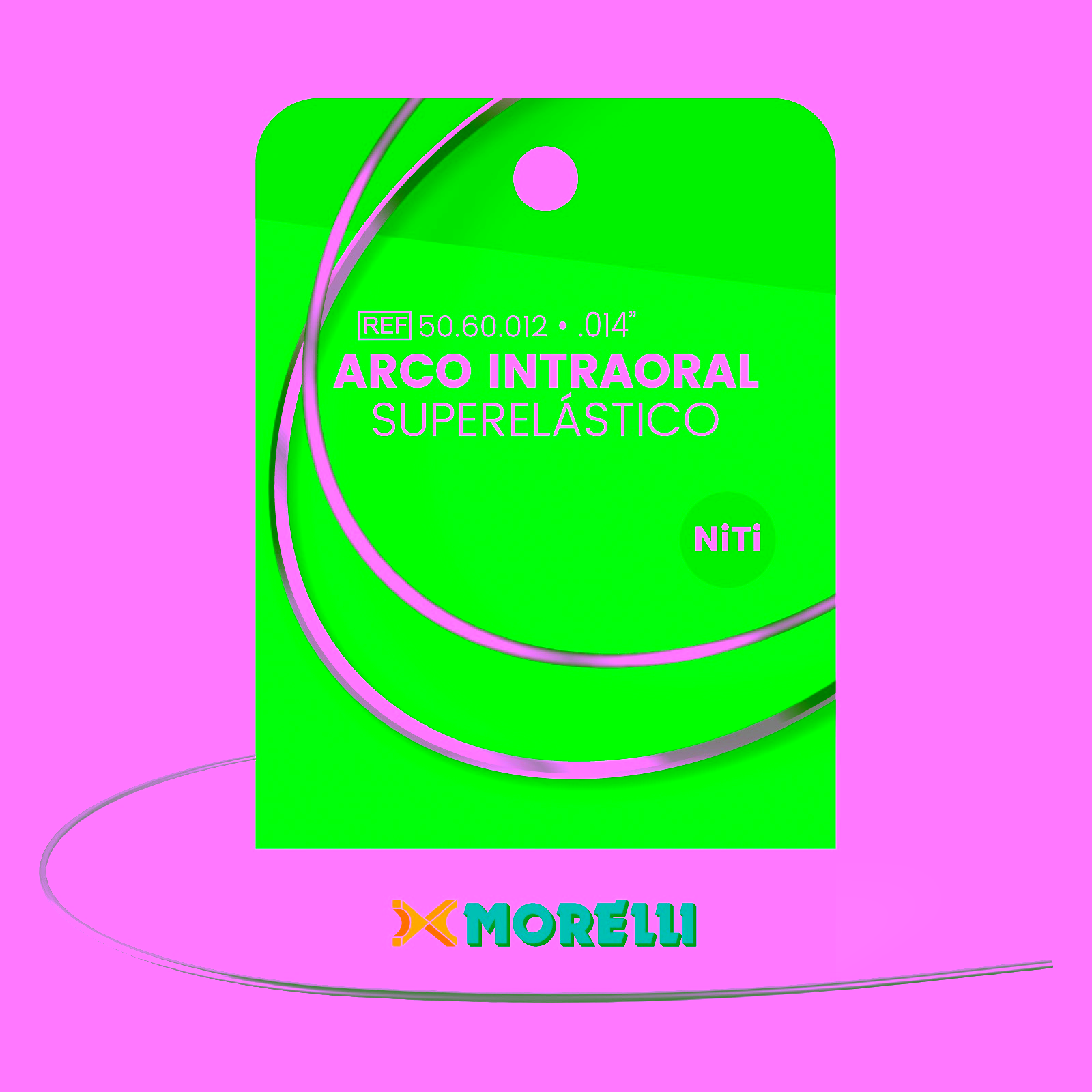 Arco Intraoral Superelástico Grande NiTi Redondo Ø0,35mm (.014")