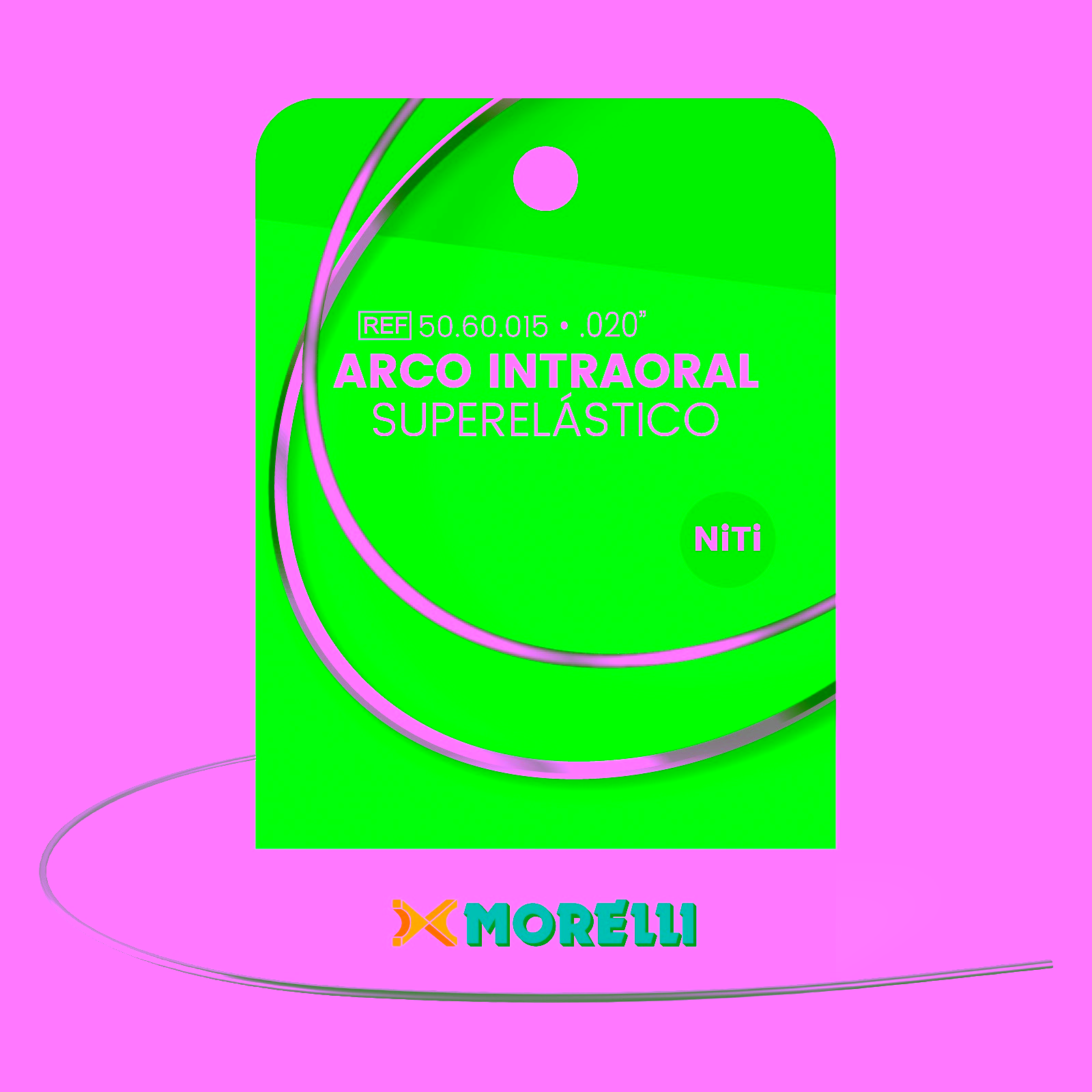 Arco Intraoral Superelástico Grande NiTi Redondo Ø0,50mm (.020")