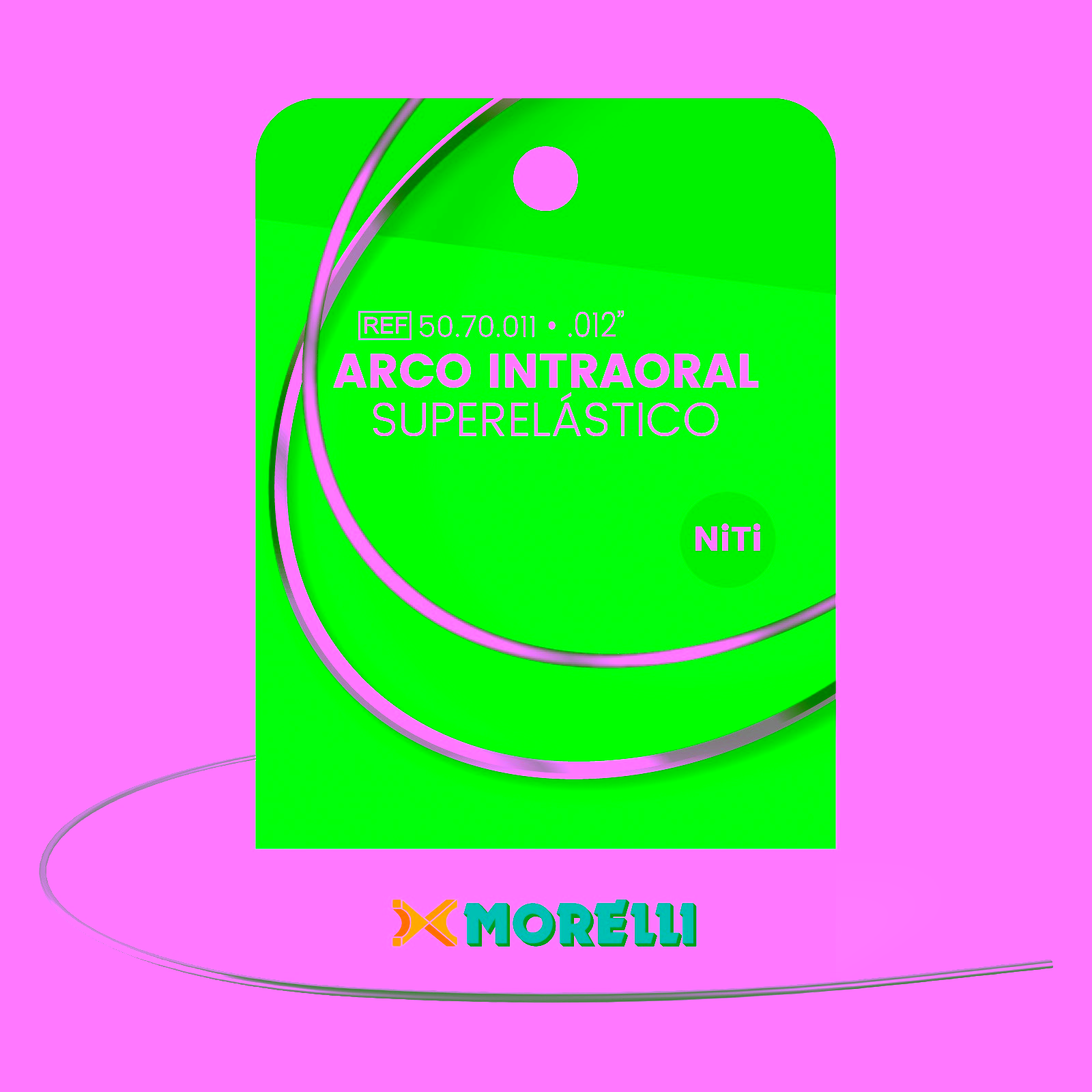 Arco Intraoral Superelástico Médio NiTi Redondo Ø0,30mm (.012")