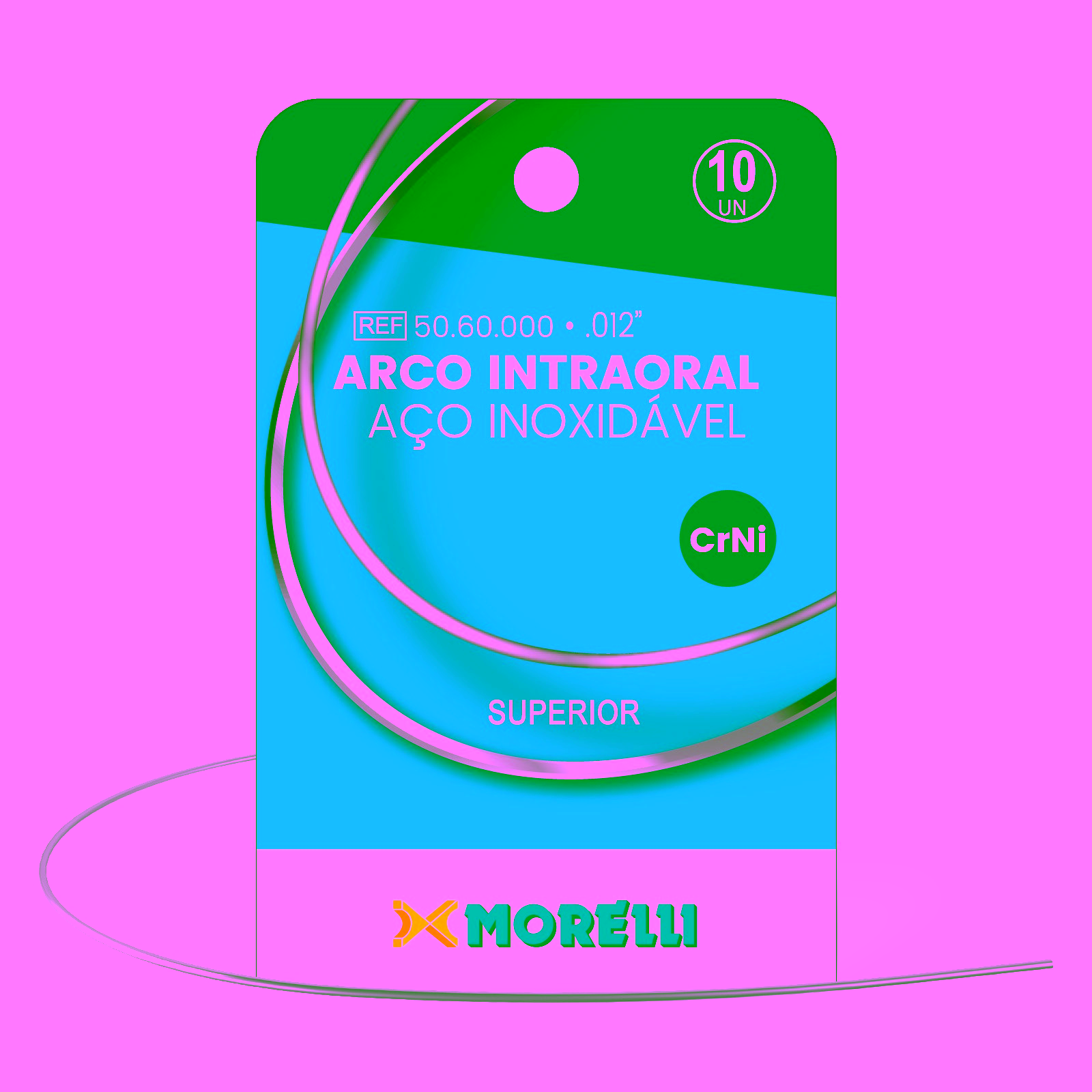 Arco Intraoral Superior CrNi Redondo Ø0,30mm(.012")