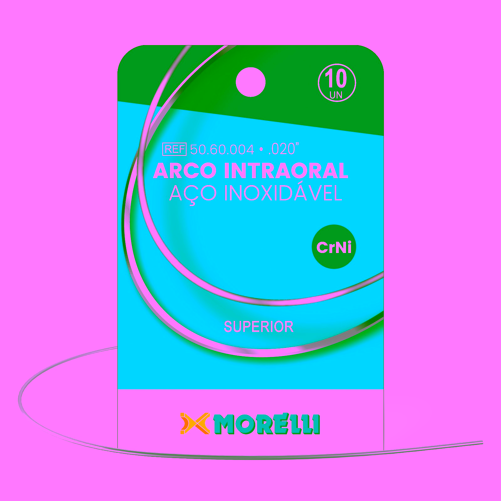 Arco Intraoral Superior CrNi Redondo Ø0,50mm(.020")