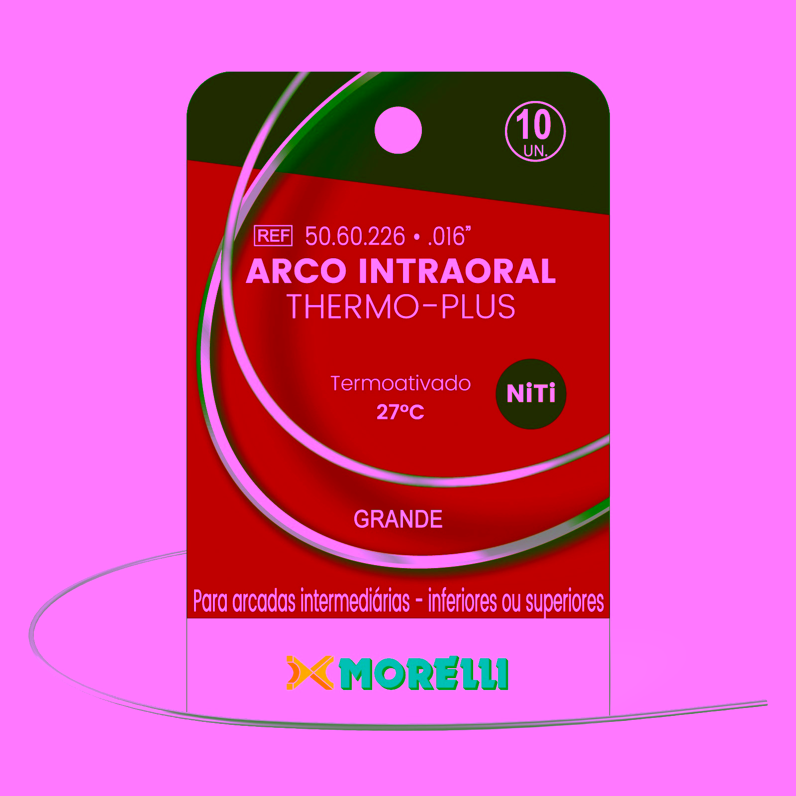 Arco Intraoral Thermo Plus Grande NiTi Redondo Ø0,40mm (.016")