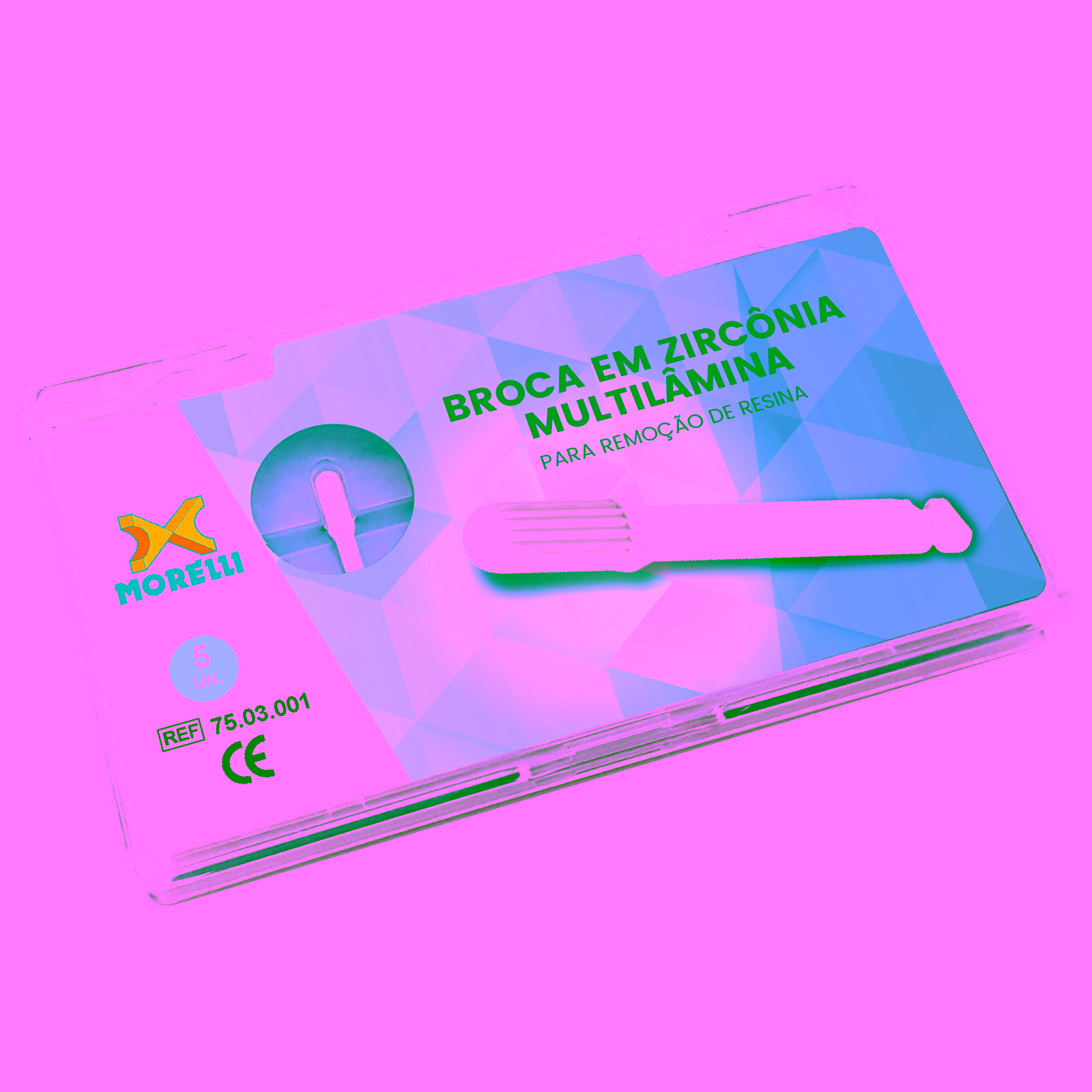 Broca en Zirconia Multilamina para Remoción de Resina