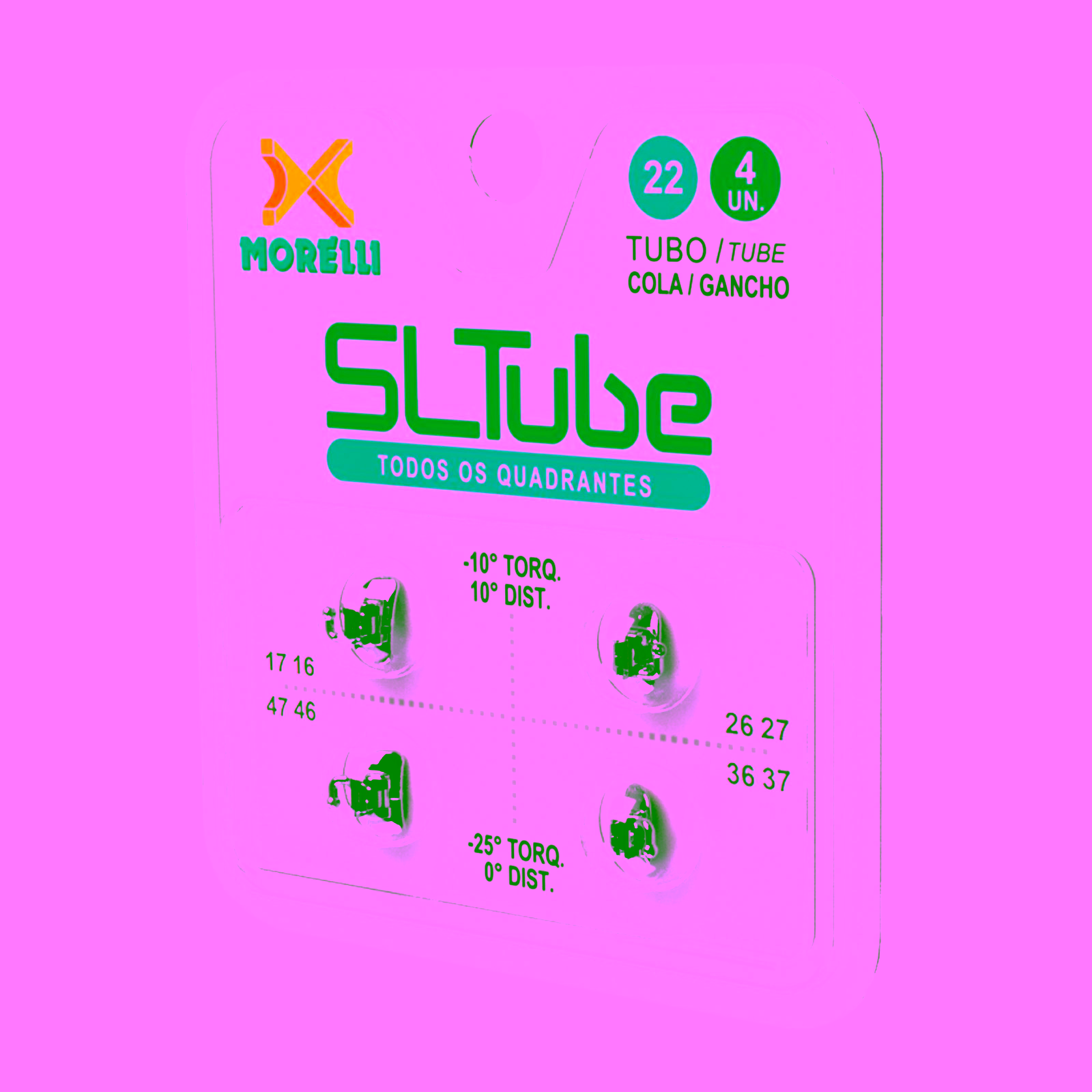 Caso SLTube .022" Pegamento 4 cuadrantes