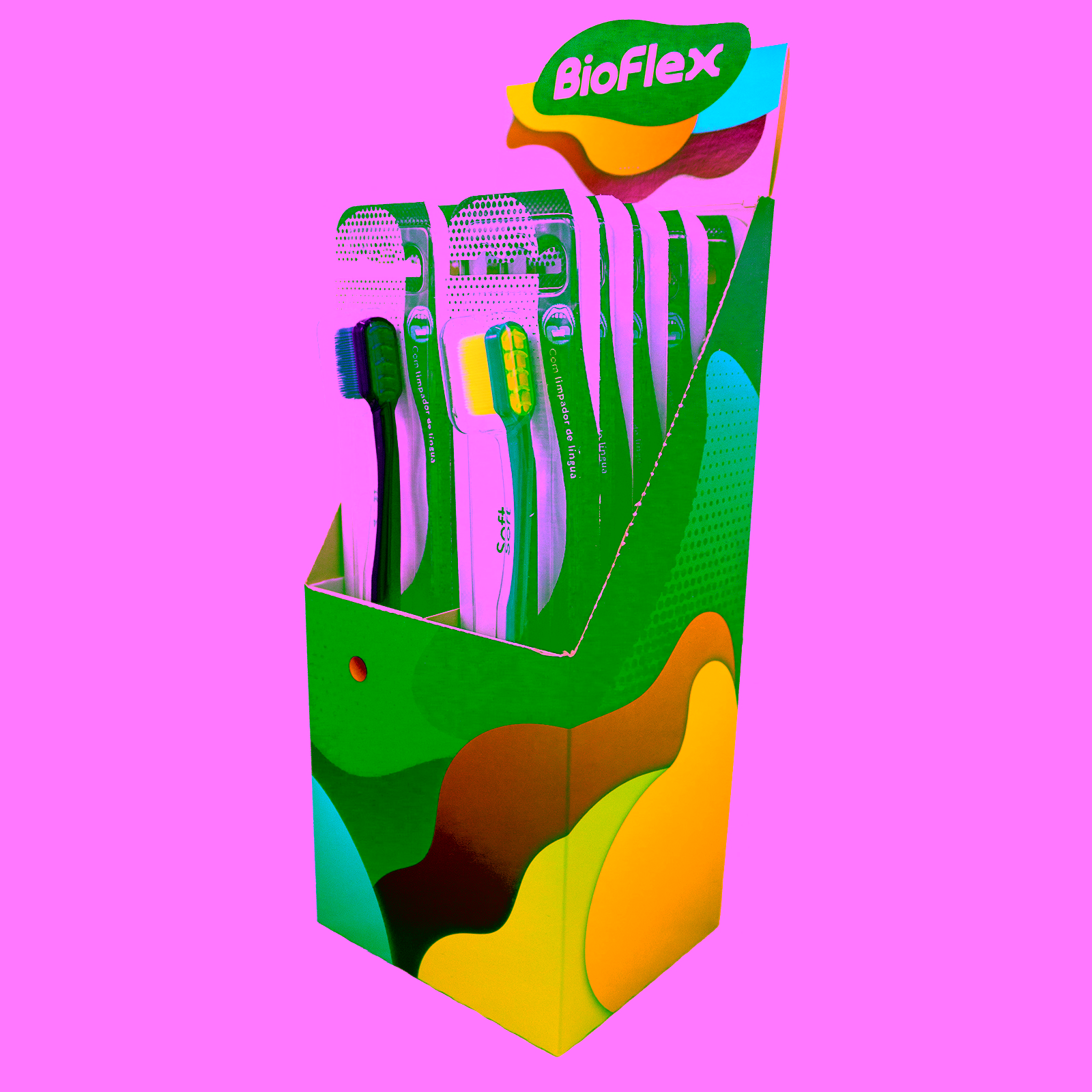 Cepillo Dental Bioflex Suave Surtido en Paquete.
