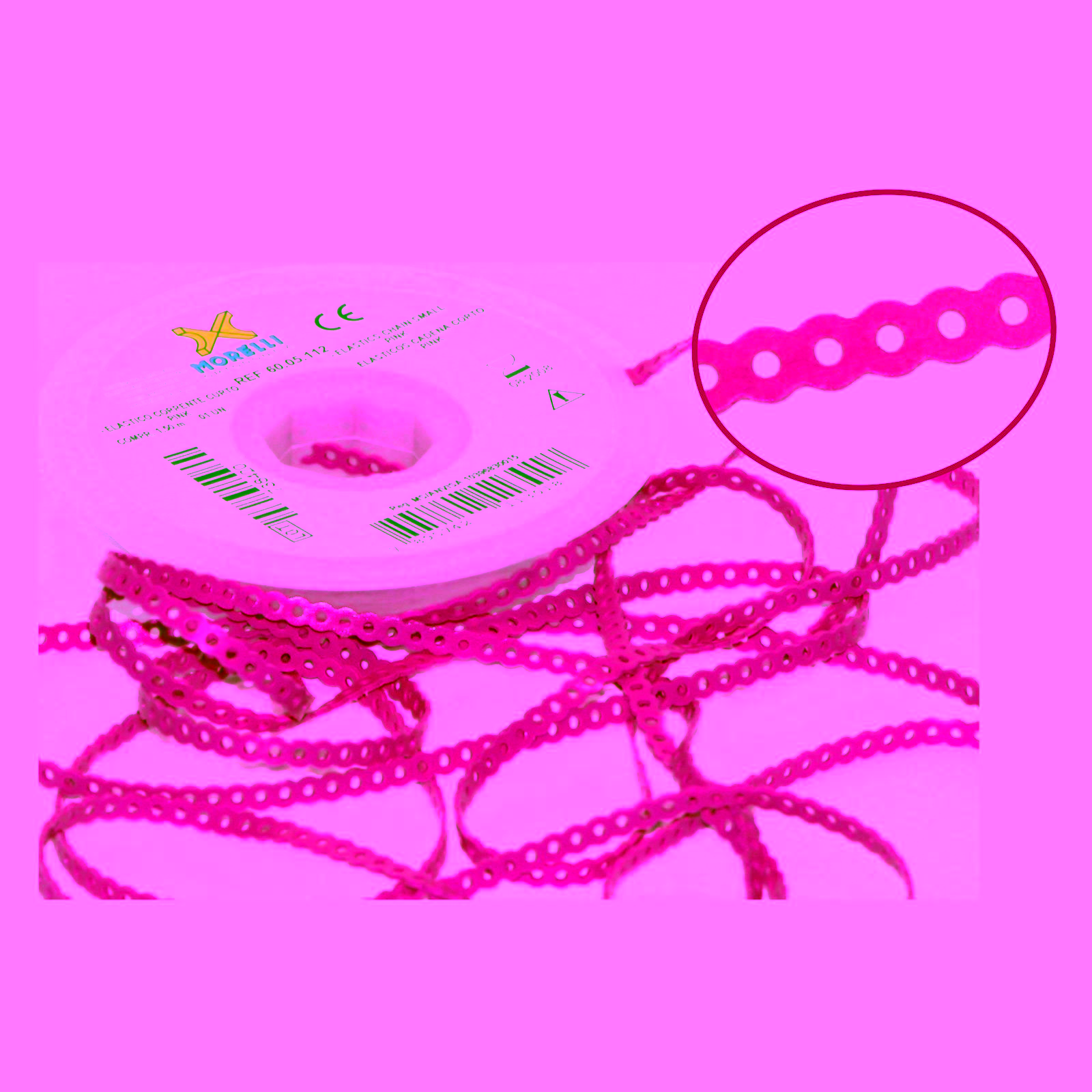 Elástico Cadena Corto Rosa 1,5m