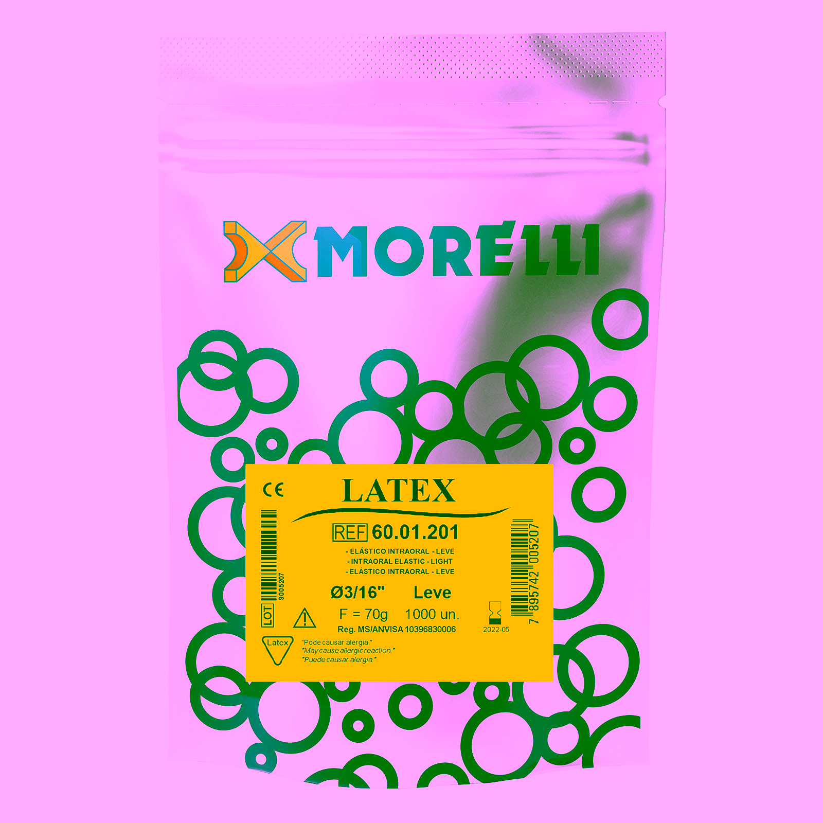 Elastico Intraoral Latex Leve 3/16"