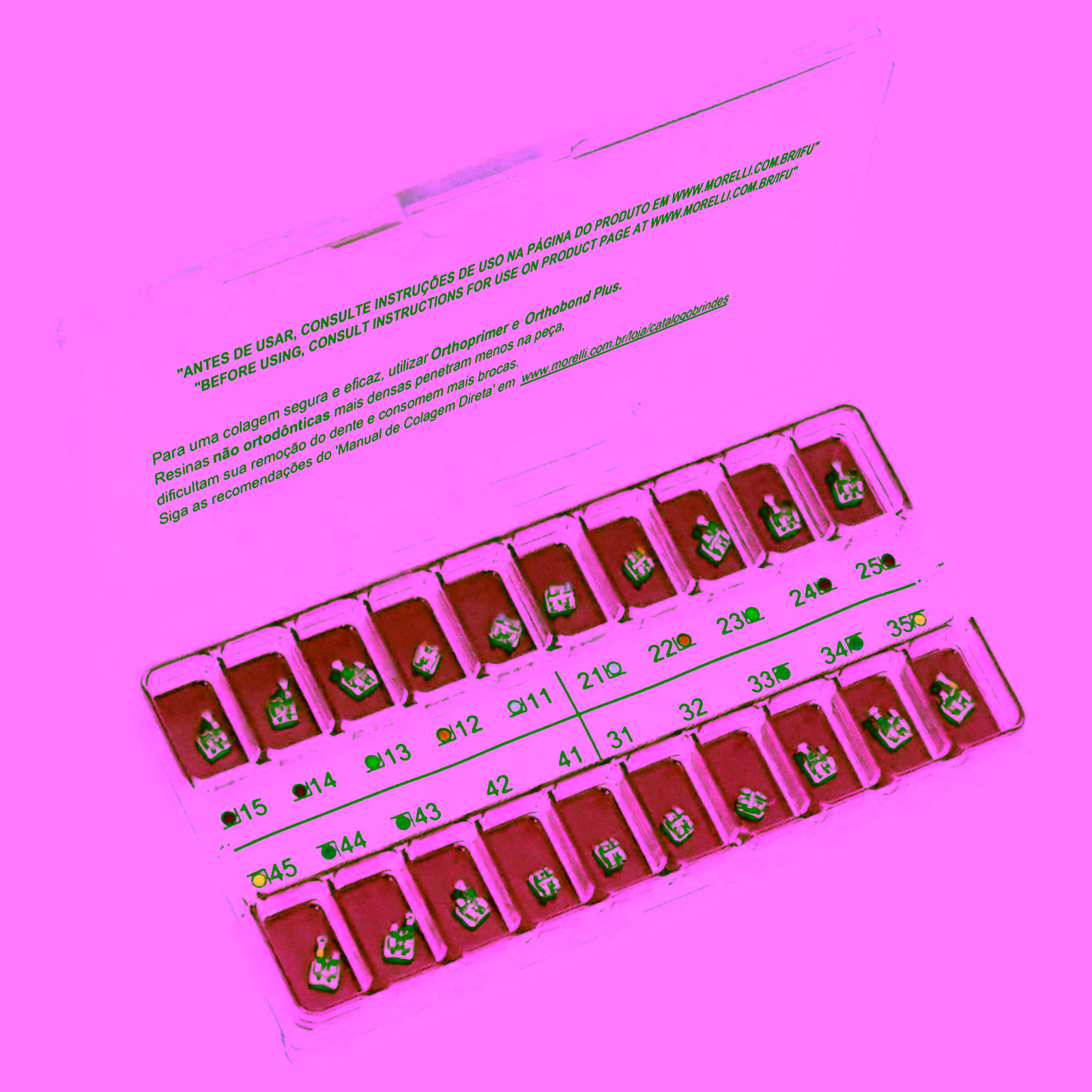 Kit de Brackets 01 caso Prescripción Capelozza Max Standard III .022" Gancho Can./Prés