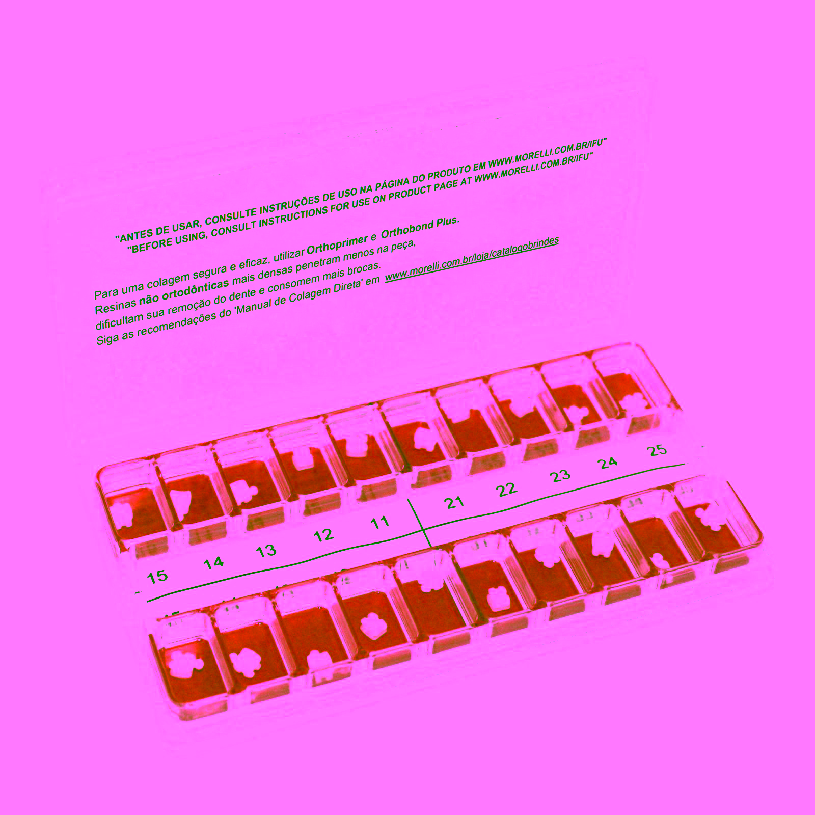 Kit de Brackets 01 caso Prescripción Edgewise Ceramic .022" Gancho Can./Prés