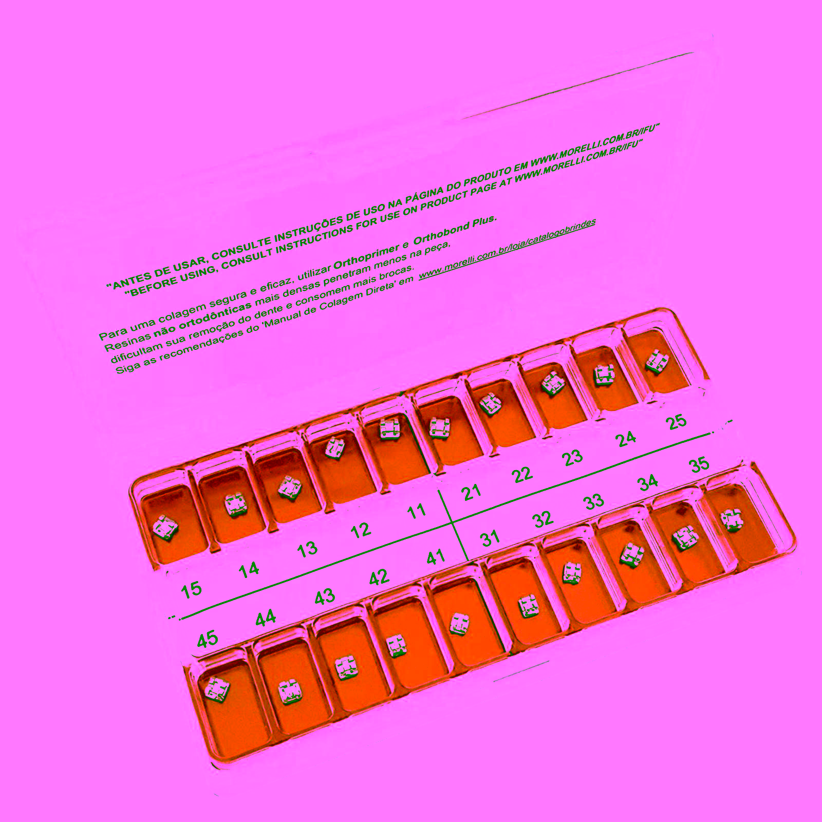 Kit de Brackets 01 caso Prescripción Edgewise Slim .022"