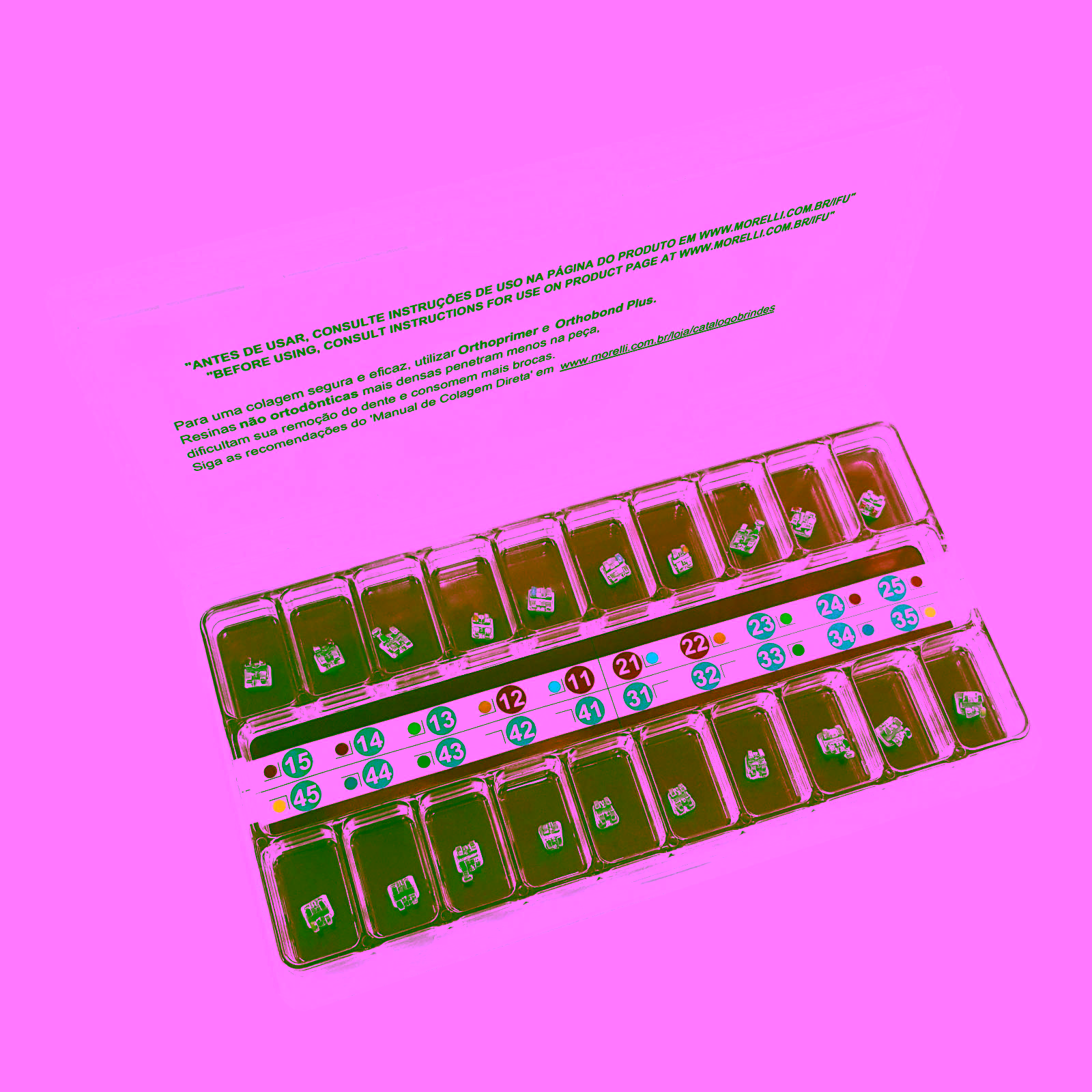 Kit de Brackets 01 caso Prescripción M.B.T. Light HP Bidimensional .018" / .022" Gancho Can.
