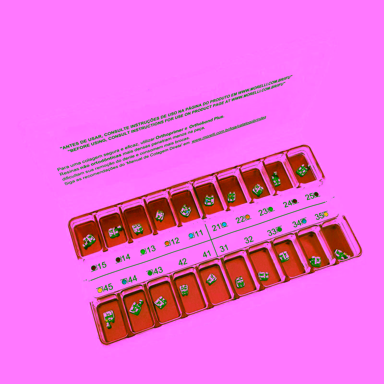 Kit de Brackets 01 caso Prescripción M.B.T. Max .022 Gancho Can./Prés