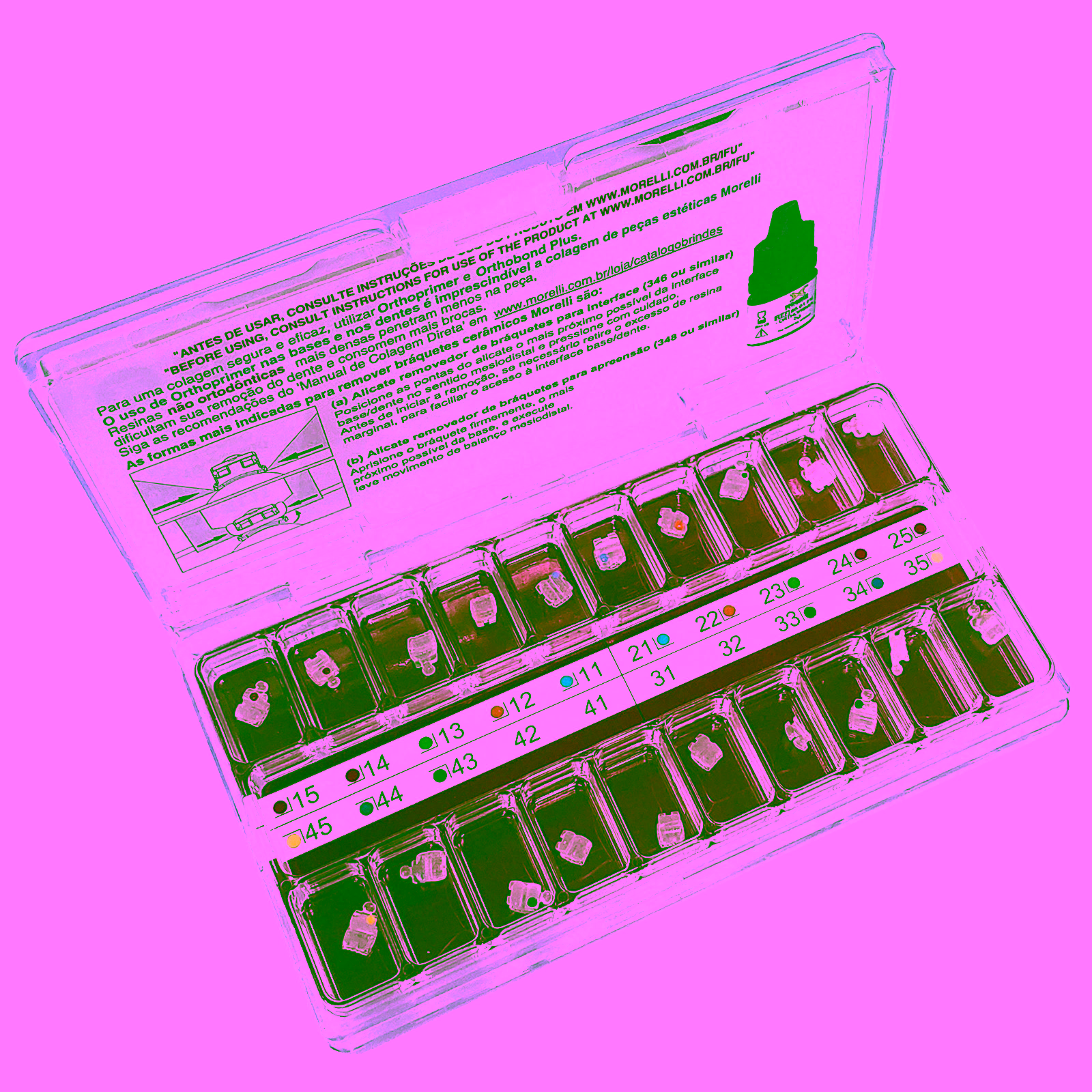 Kit de Brackets 01 caso Prescripción M.B.T. Polysafira .022" Gancho Can./Prés