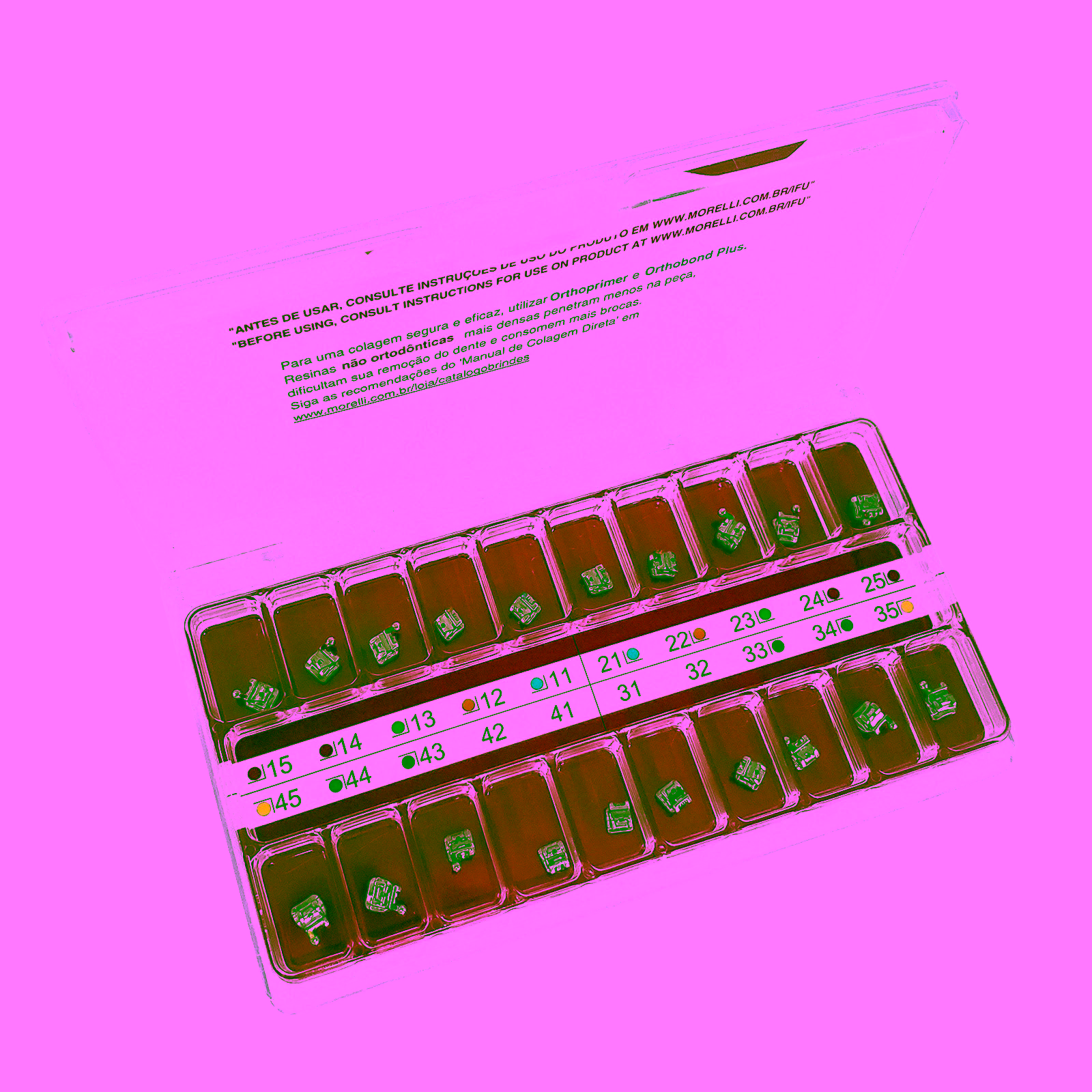 Kit de Brackets 01 caso Prescripción M.B.T. SLP .022" Gancho Can./Prés