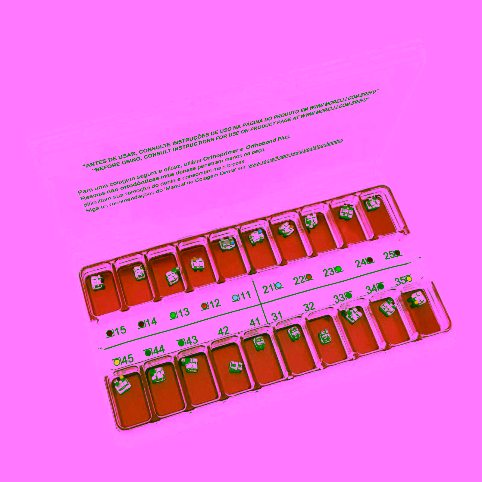 Kit de Brackets 01 caso Prescripción M.B.T. Standard .022" Gancho Can.