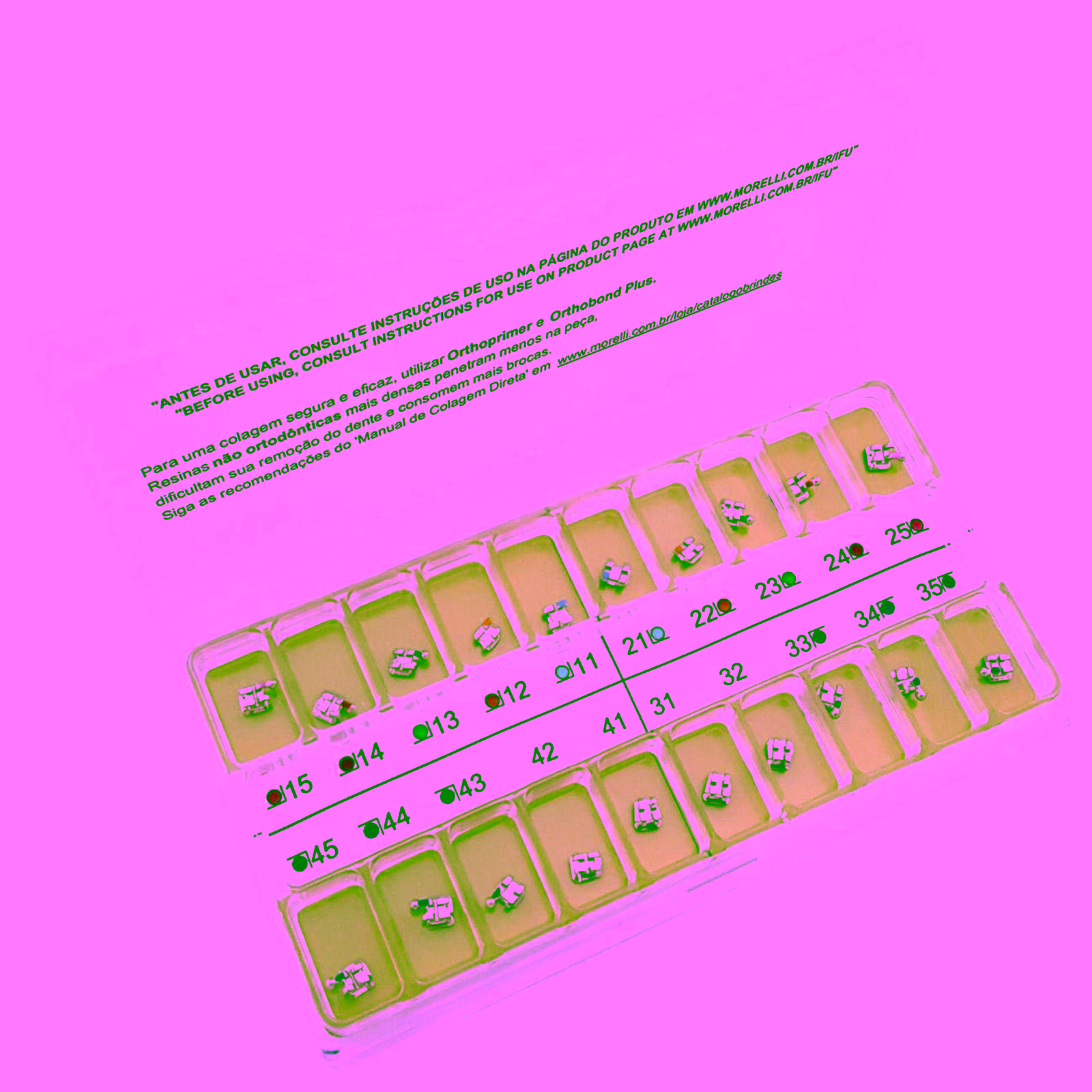 Kit de Brackets 01 caso Prescripción Ricketts Actual Especial .018" Gancho Can./Prés