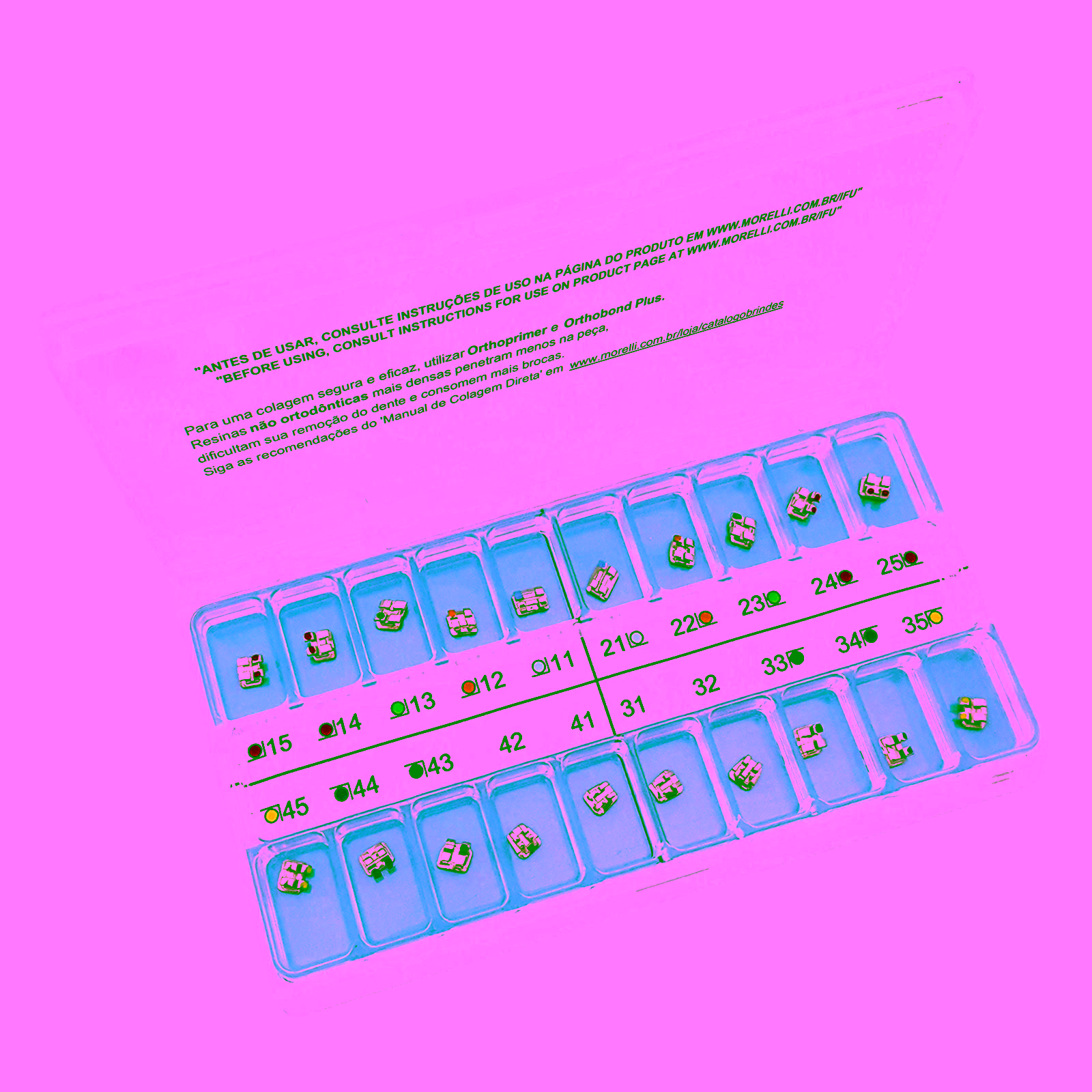 Kit de Brackets 01 caso Prescripción Roth Standard .018" Can. 13° Ang.