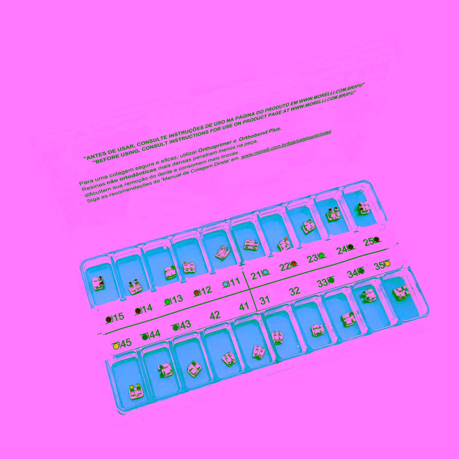 Kit de Brackets 01 caso Prescripción Roth Standard .022" Can. 9° Ang.