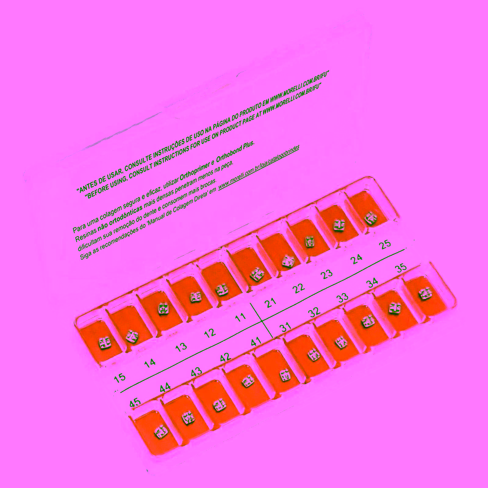 Kit de Brackets 01 caso Prescrpición Edgewise Slim Max .022"
