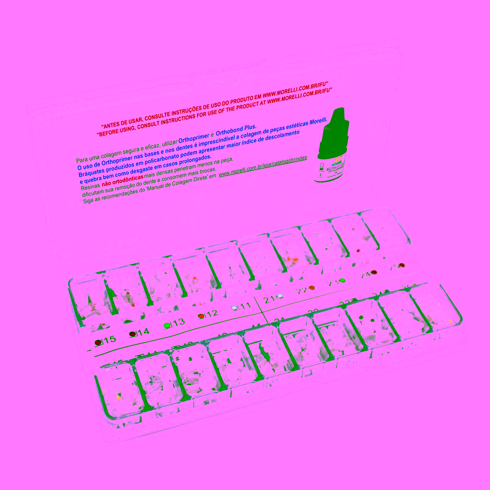 Kit de Brackets 10 casos Prescripción Roth Composite .022" Gancho Can./Prés