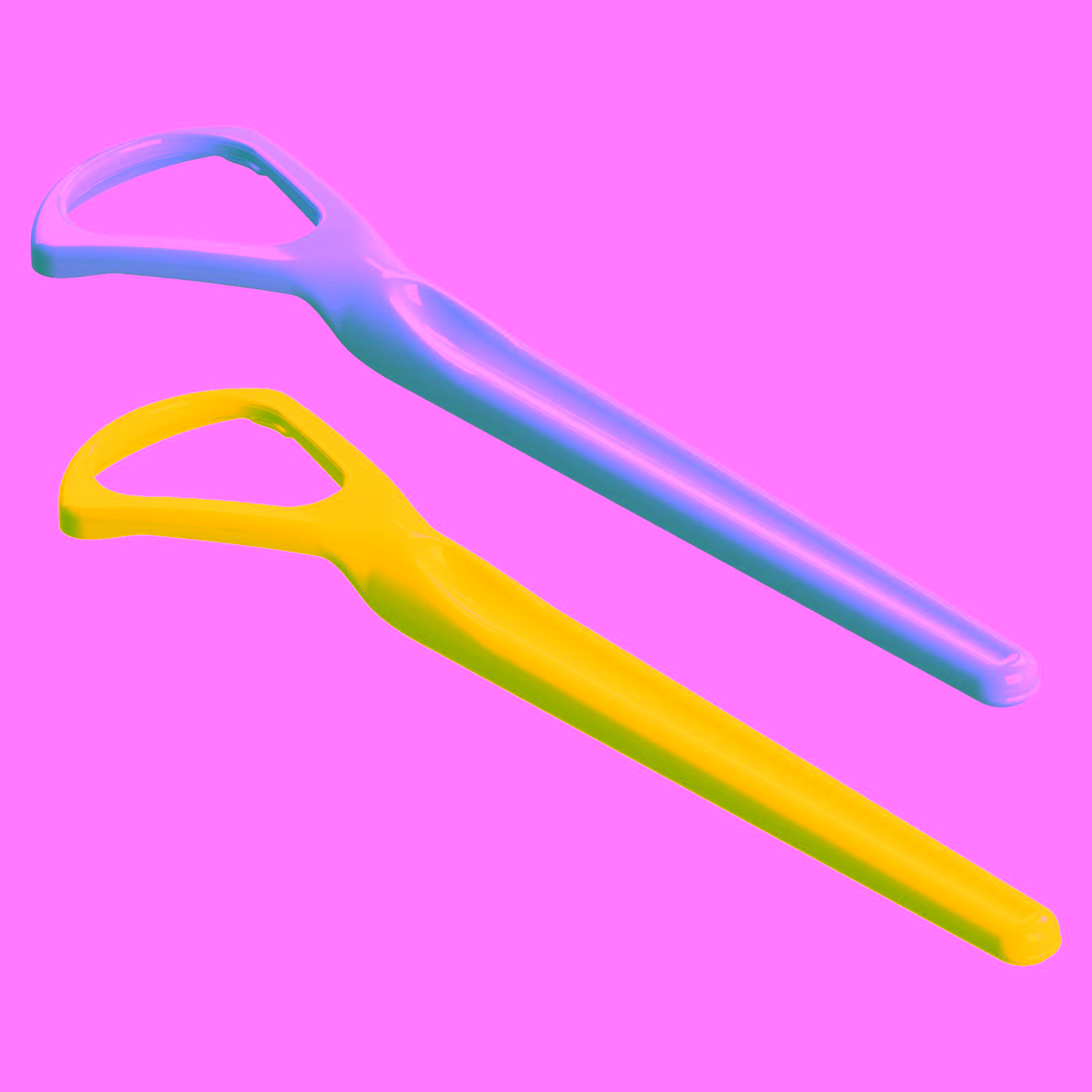 Limpiador de Lengua Azul y Amarillo