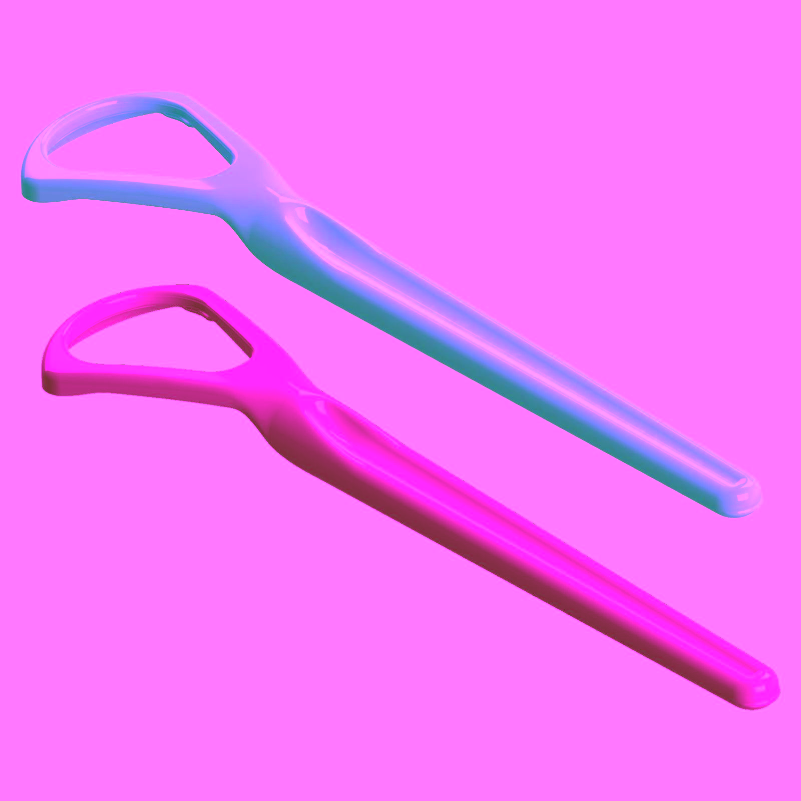 Limpiador de Lengua Azul y Rosa