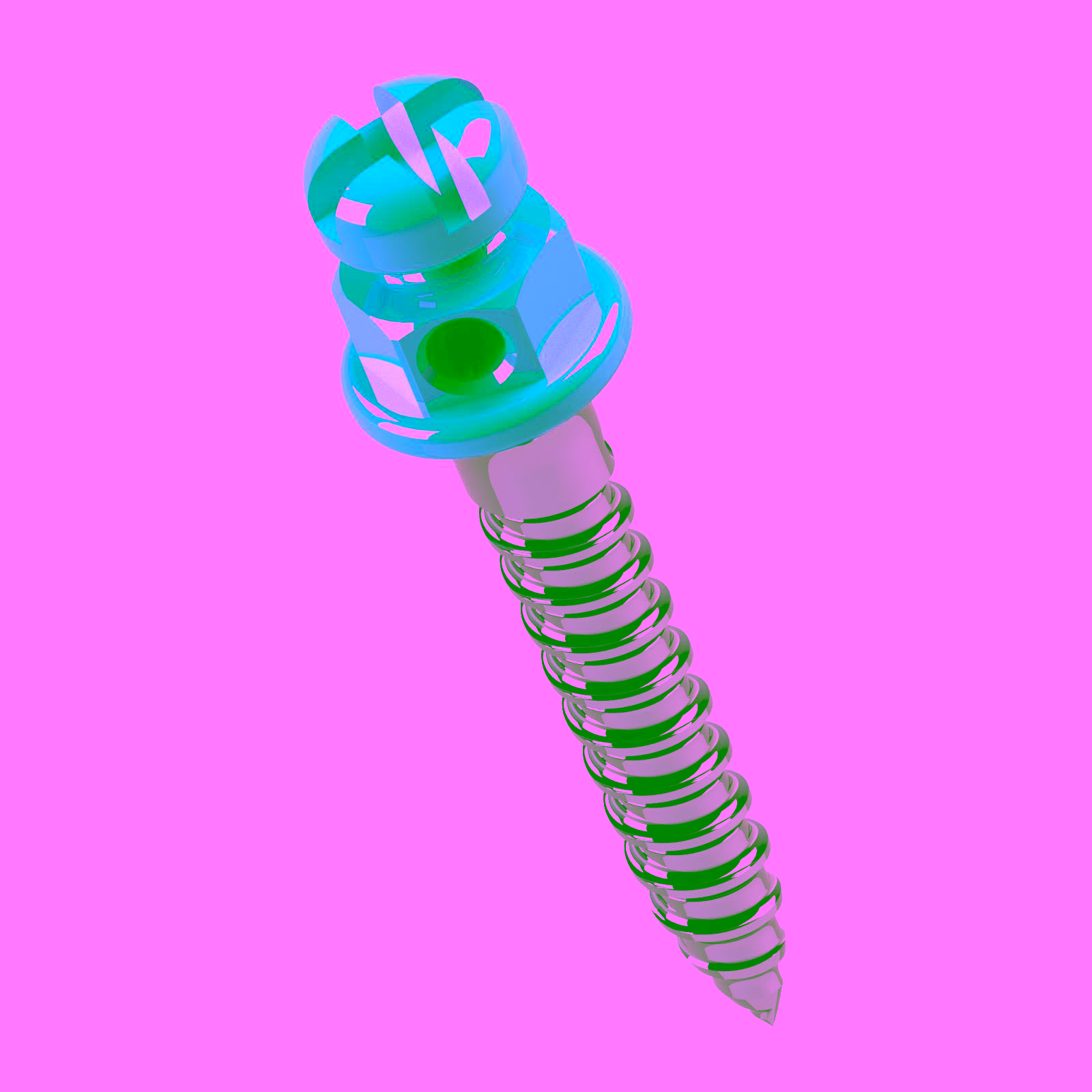 Mini Tornillo Ortodóncico Cabeza de Bracket Antihorario (Long.: 8mm Transm.: 1mm Ø1.5mm)