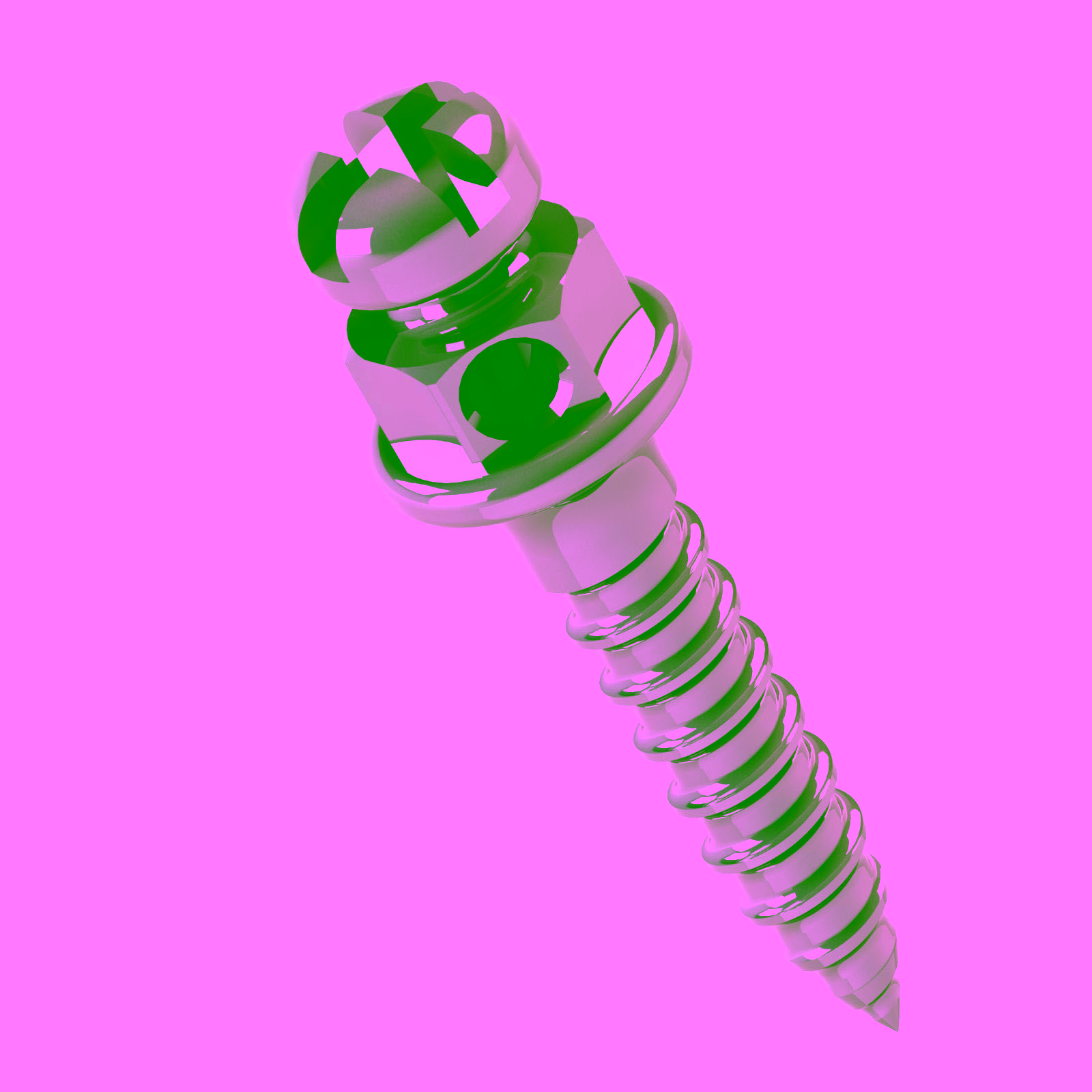 Mini Tornillo Ortodóncico Cabeza de Bracket Horario (Long.: 6mm Transm.: 1mm Ø1.5mm)