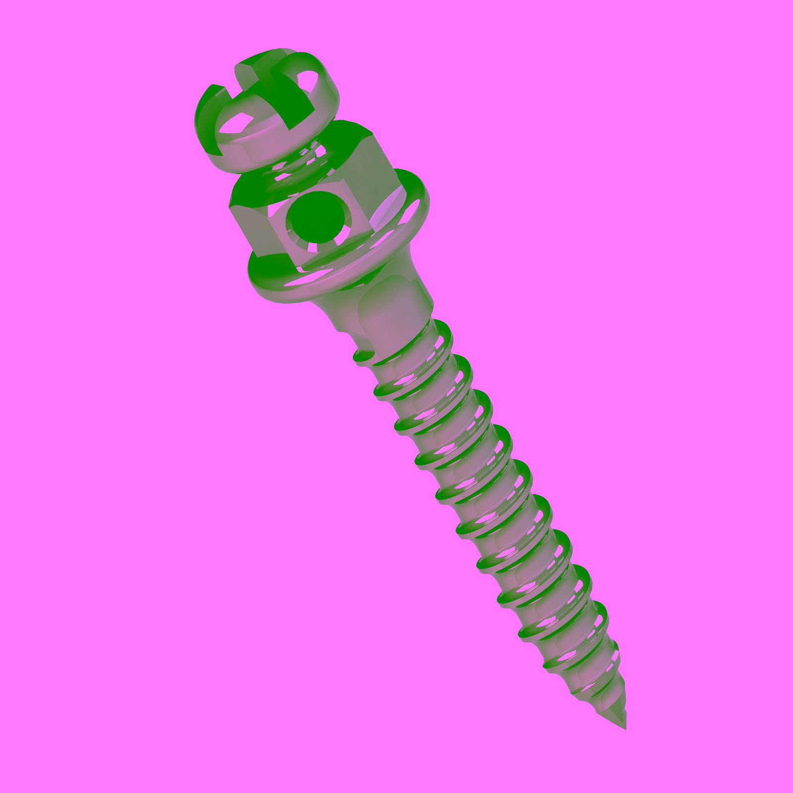 Mini Tornillo Ortodóncico Cabeza de Bracket Horario (Long.: 8mm Transm.: 1mm Ø1.5mm)