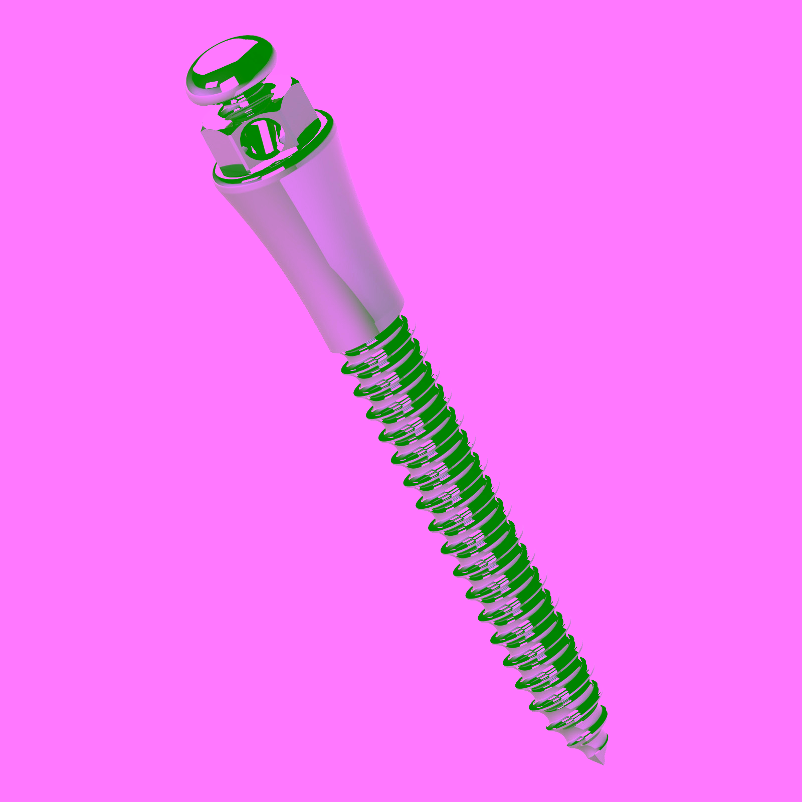 Mini Tornillo Ortodóncico Extrarradicular de Acero (Long.: 12mm Transm.: 4mm Ø2mm)