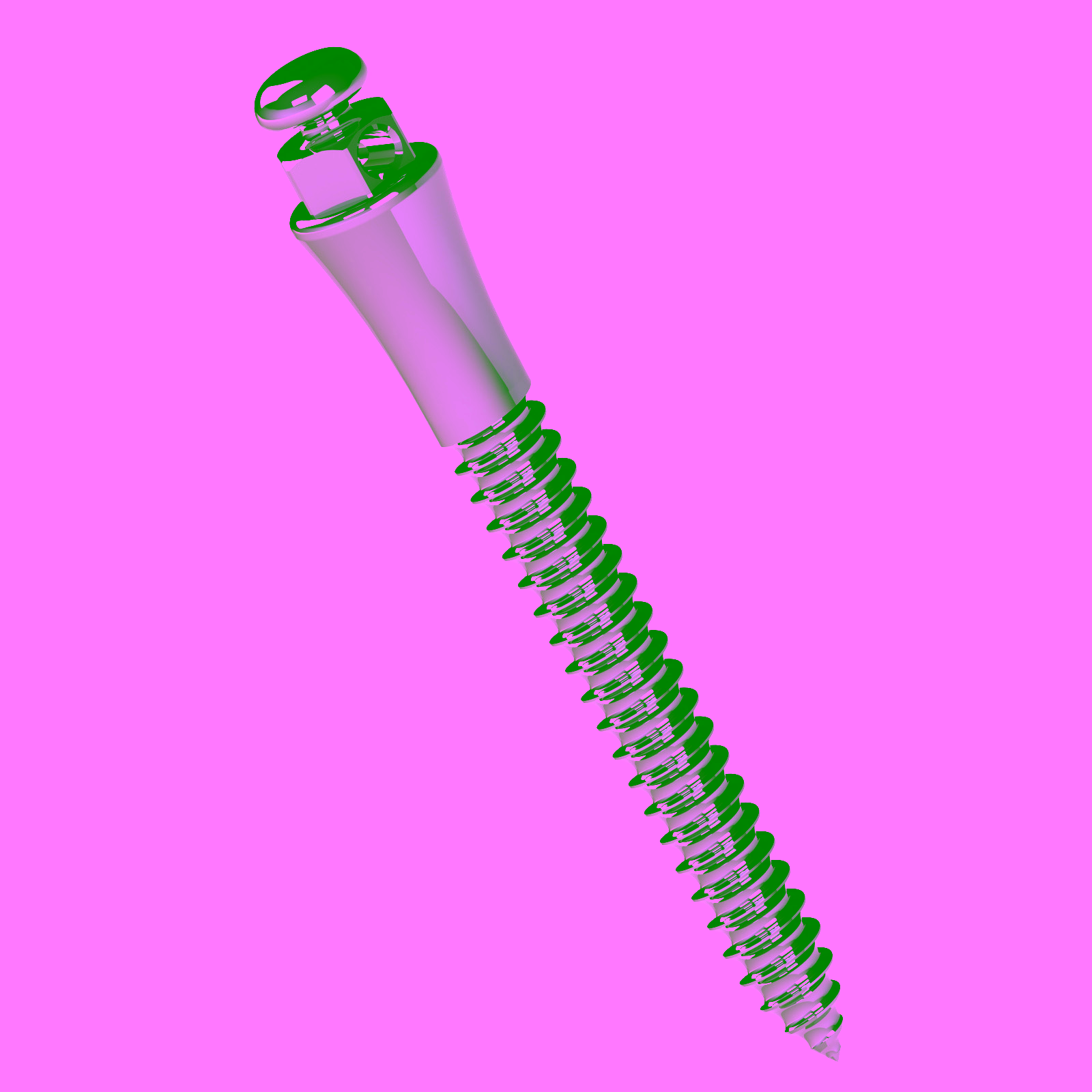 Mini Tornillo Ortodóncico Extrarradicular de Acero (Long.: 14mm Transm.: 4 mm Ø2mm)