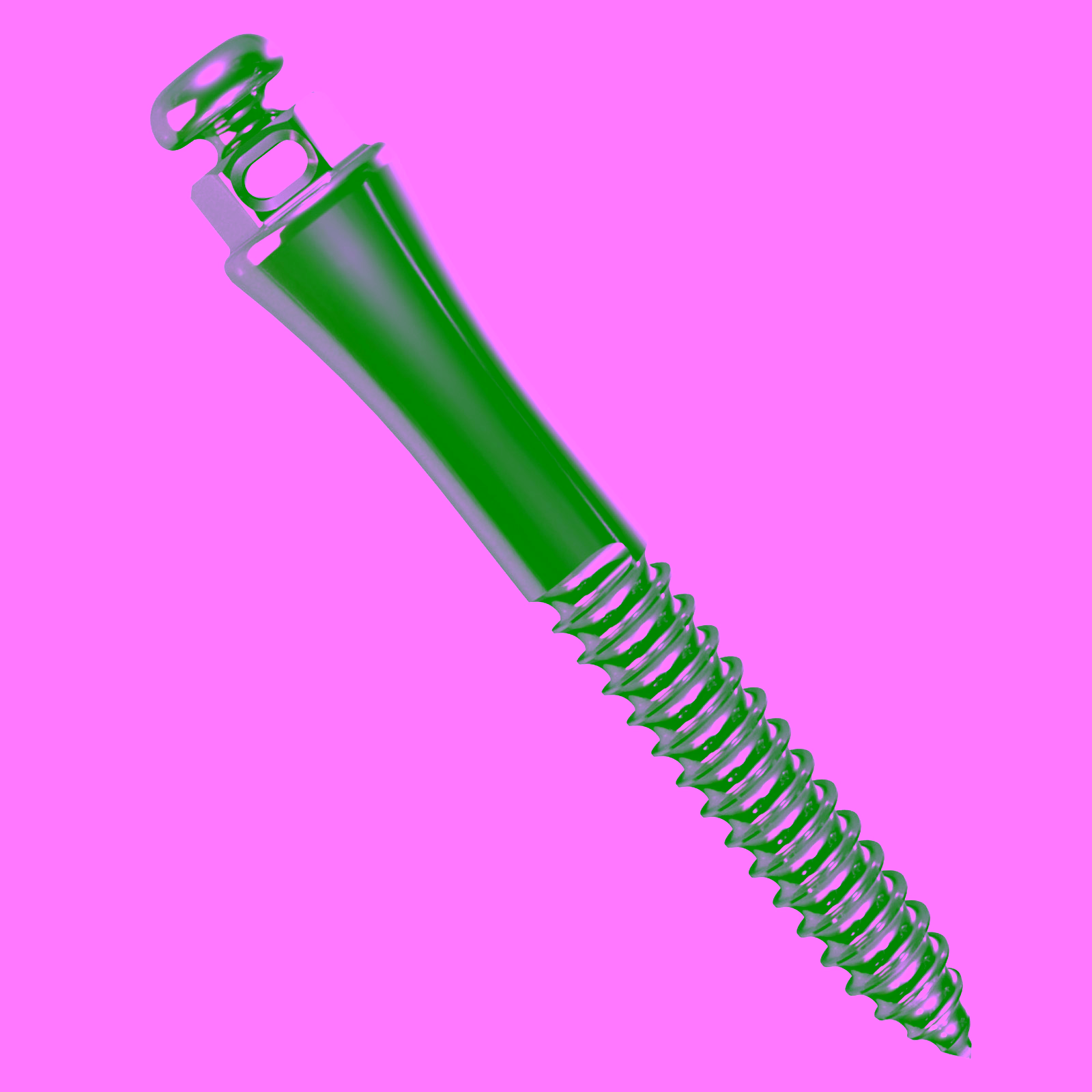 Mini Tornillo Ortodóncico Extrarradicular de AceroAgujero .021 x .025" Long.:10mm Transm:6 mm Ø2mm