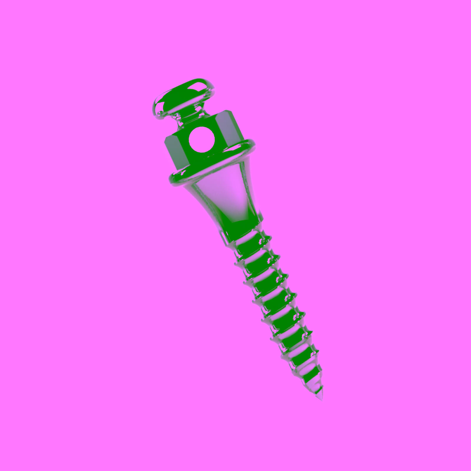 Mini Tornillo Ortodóncico (Long: 6mm Transm.: 2mm Ø1.5mm)