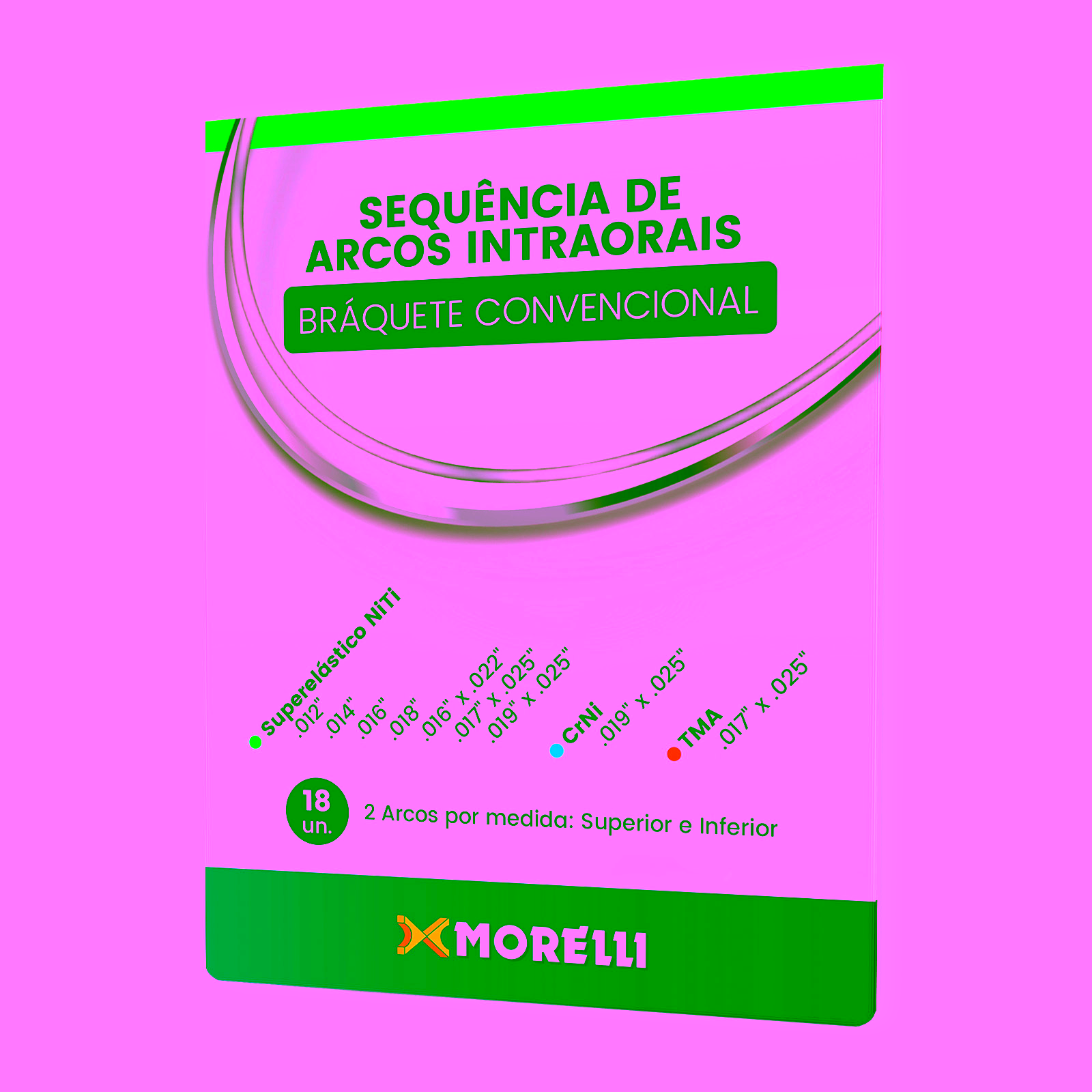 Secuencia de arcos para brackets convencionales 18 Arcos
